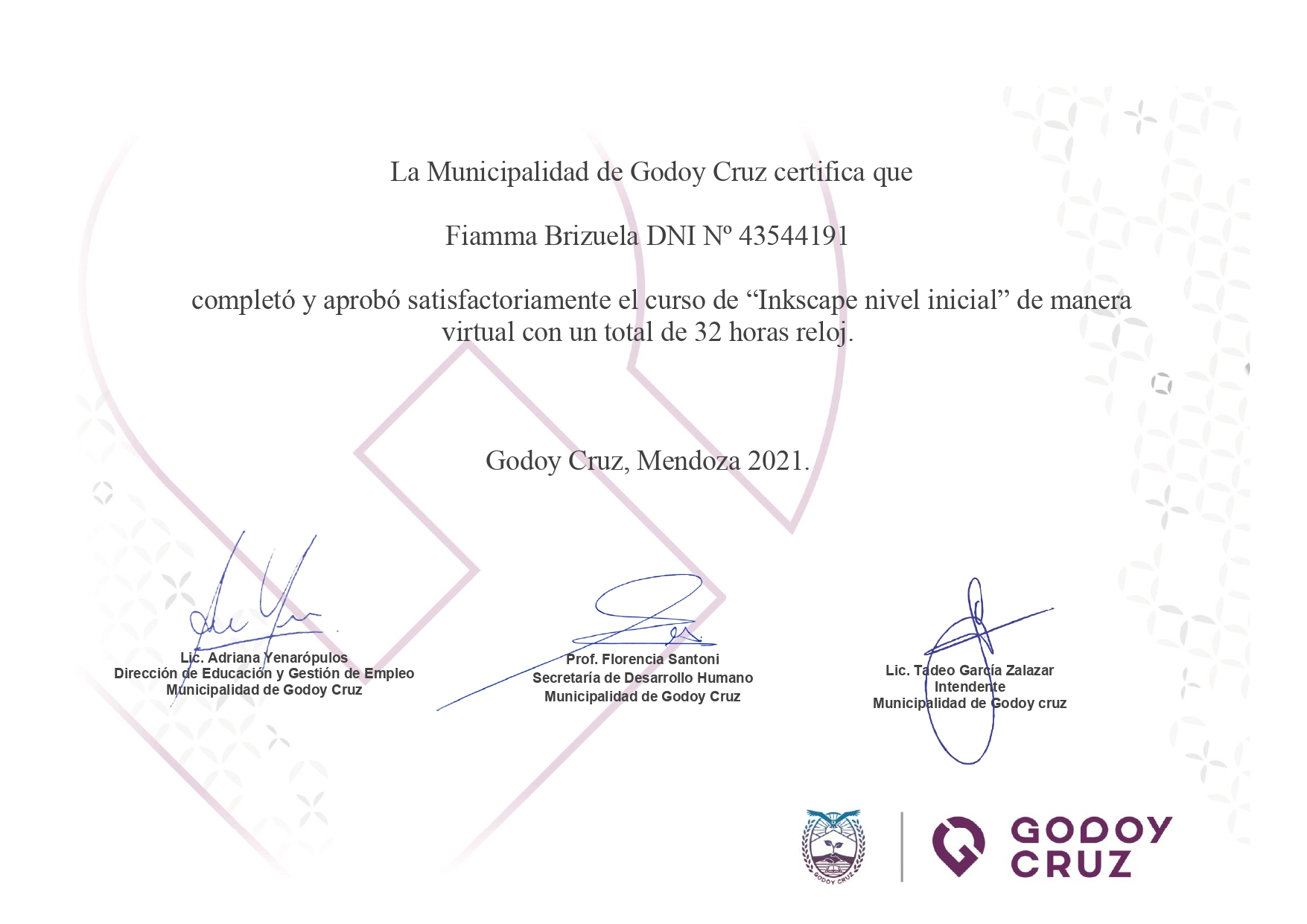 Certificado de Inkscape